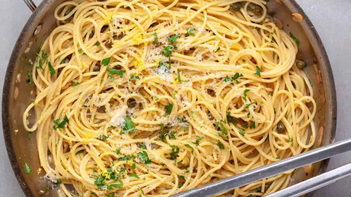 Lemon Caper Pasta.