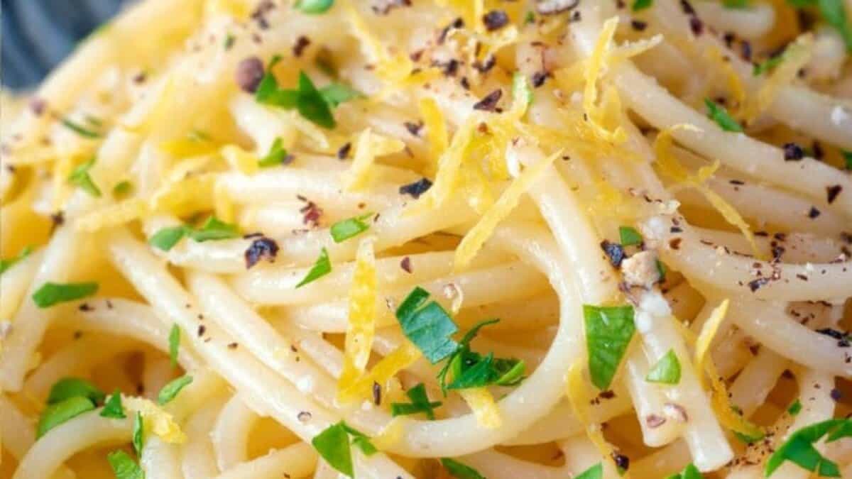 Lemon Garlic Pasta.