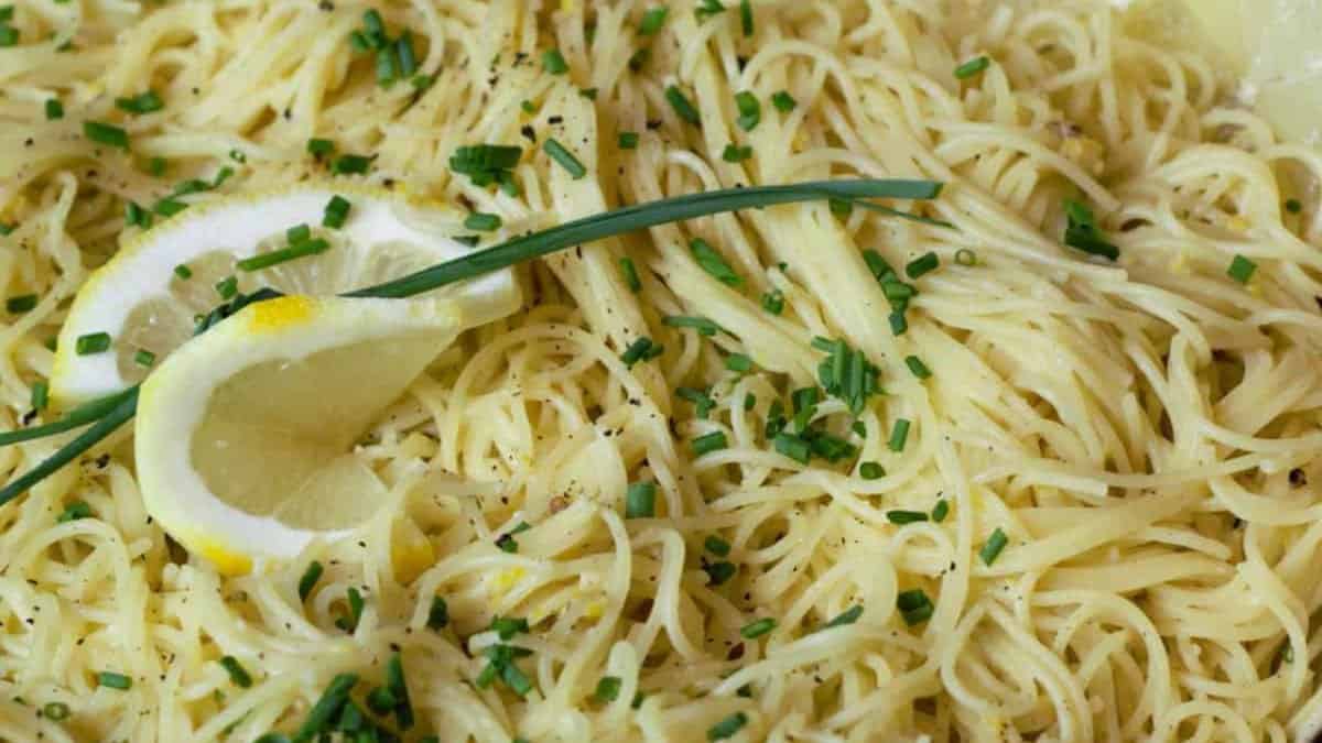 Lemon Pesto Pasta.