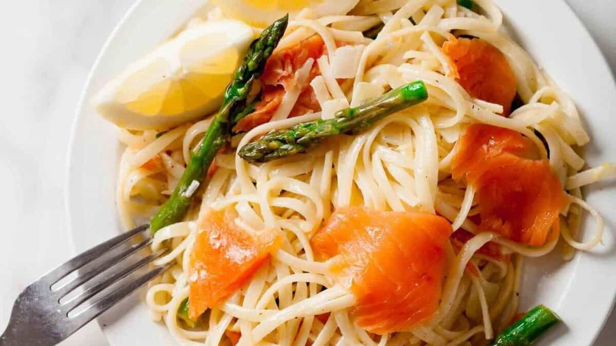Lemon Salmon Pasta.