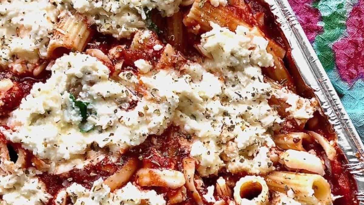 Meatless Baked Ziti.