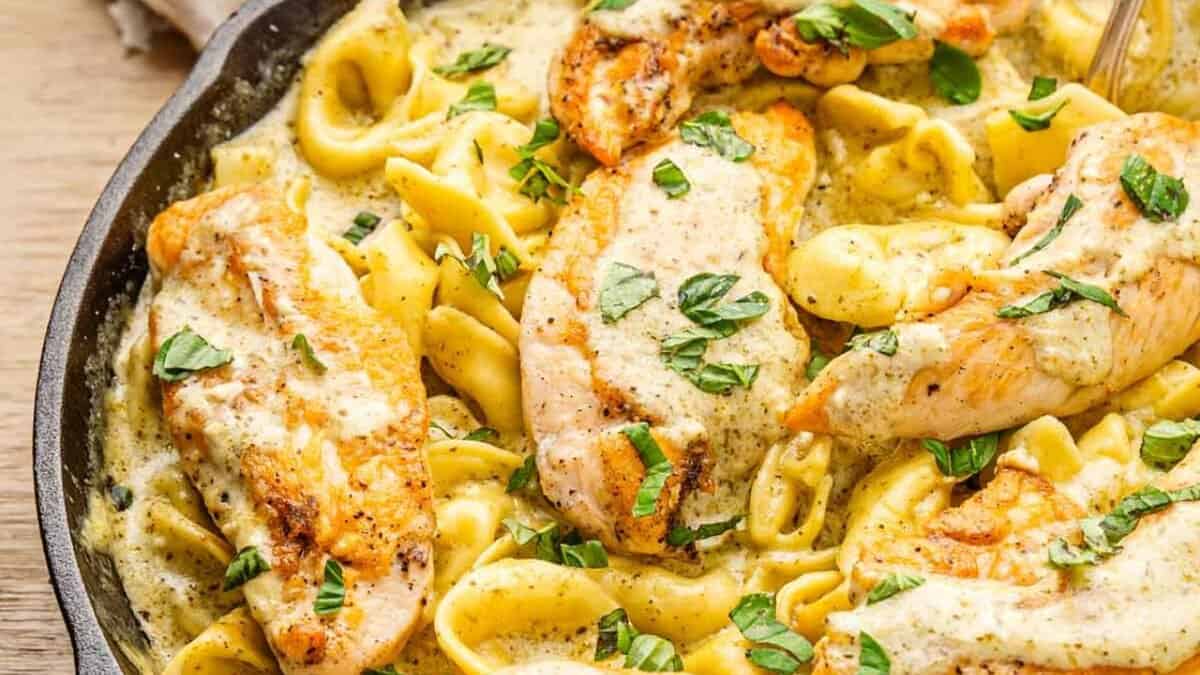 Pesto Chicken Tortellini.