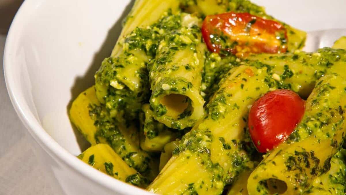 Pesto Pasta Bake with Hidden Veg.