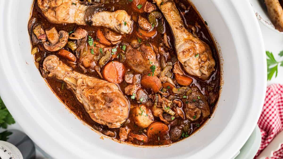 Slow Cooker Chicken Merlot.