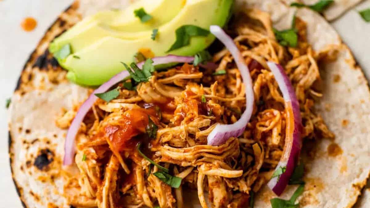Slow Cooker Chicken Tacos.