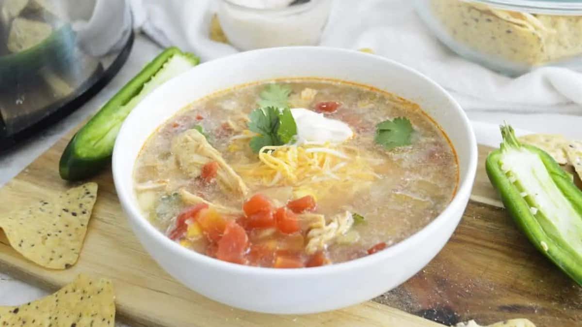 Slow Cooker Chipotle Chicken Soup.