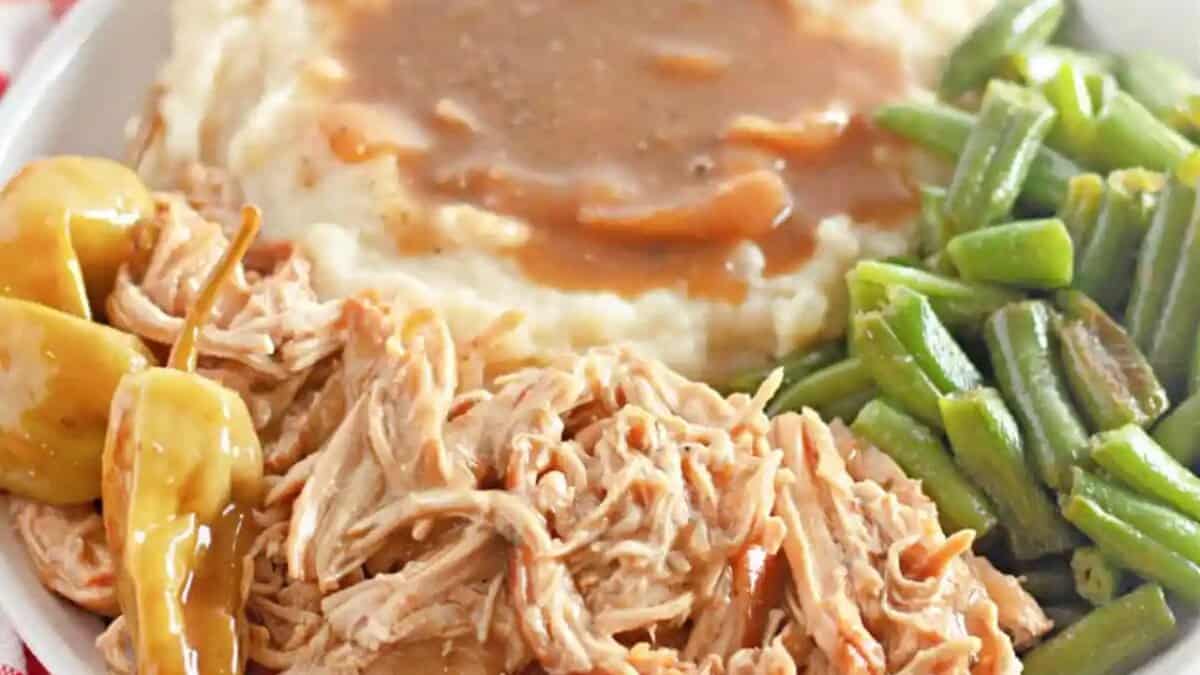 Slow Cooker Mississippi Chicken.