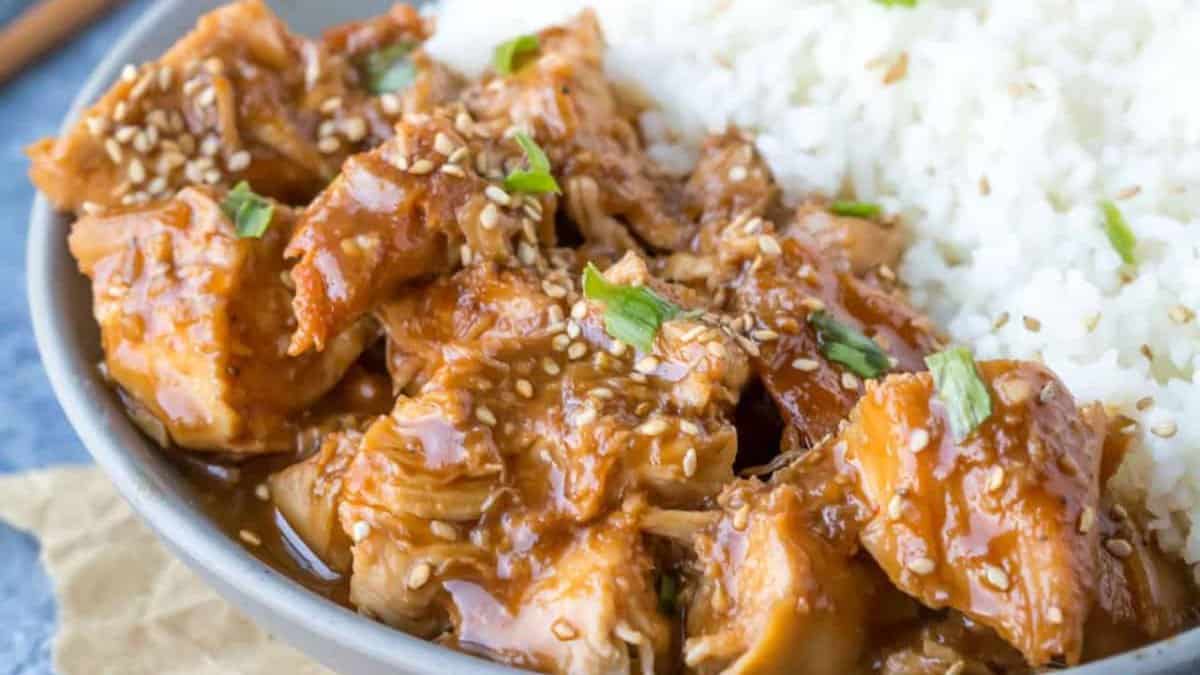 Slow Cooker Sesame Chicken.