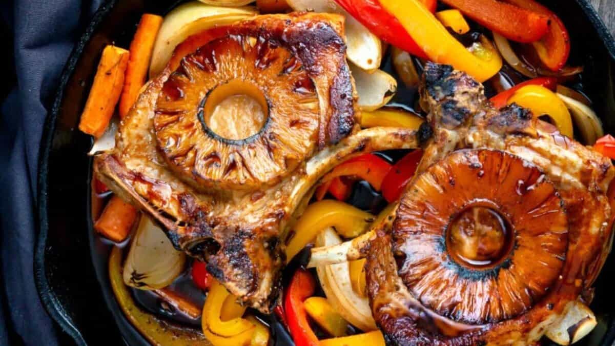 Sweet and Sour Pork Chops With Pineapple.
