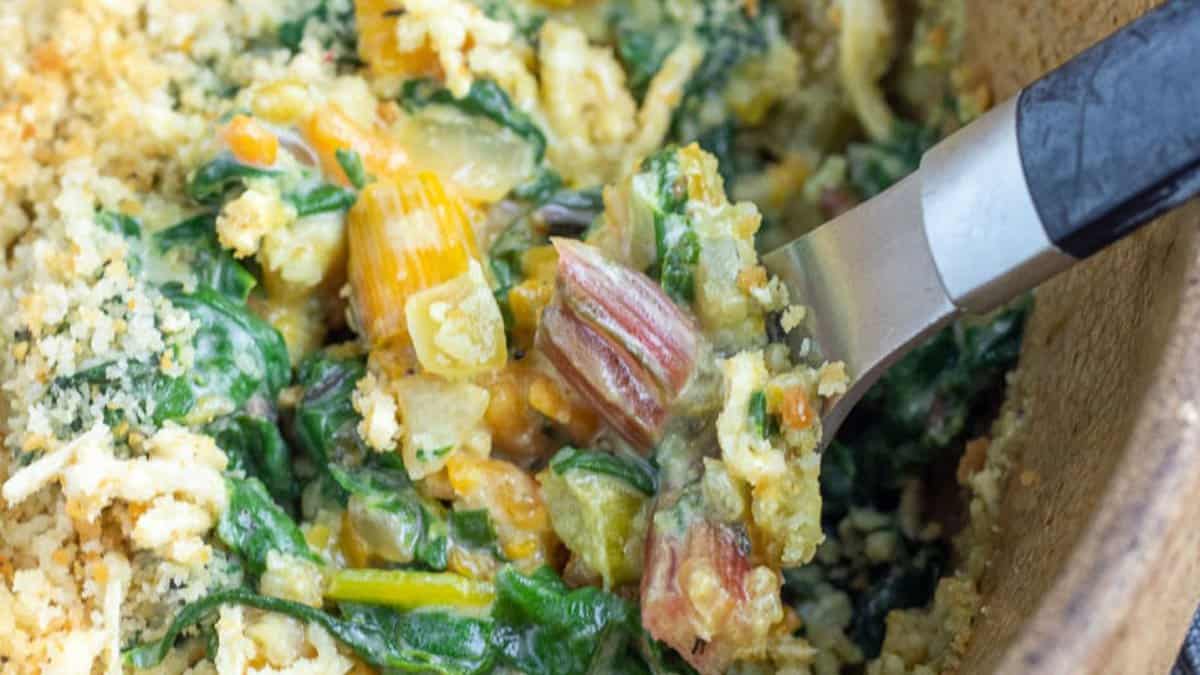 Swiss Chard and Butternut Squash Gratin.