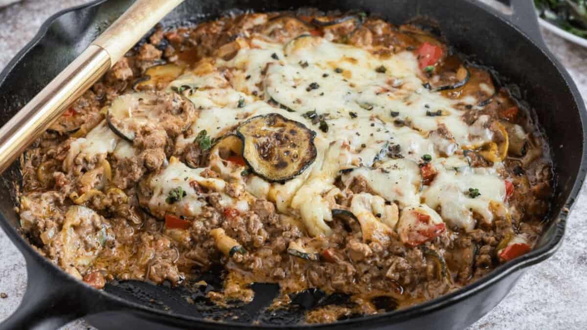 Zucchini Casserole with Ground Beef.