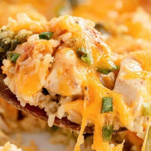 Chicken broccoli rice bake.