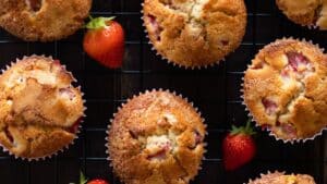 Strawberry muffins.