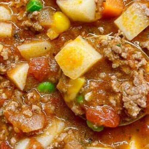 Hamburger soup.