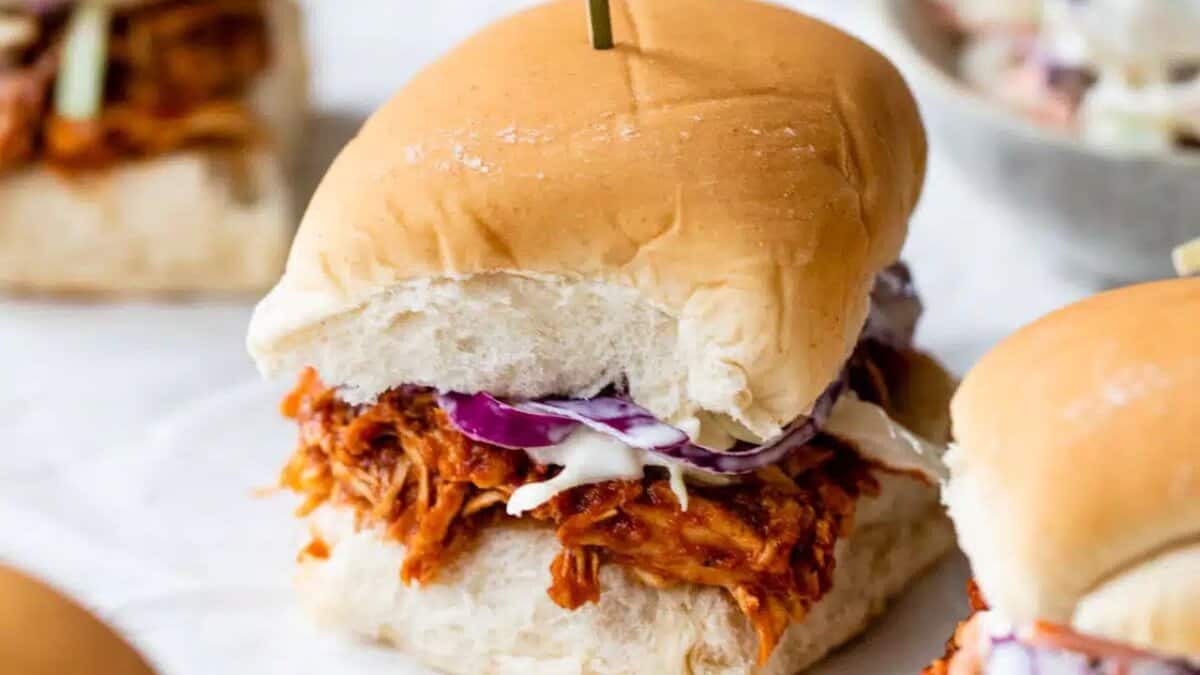 BBQ Chicken Sliders.