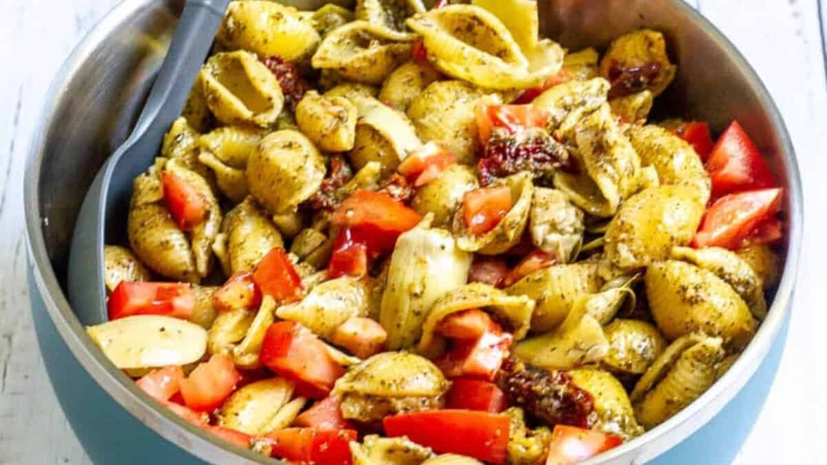 Basil Pesto Pasta Salad.