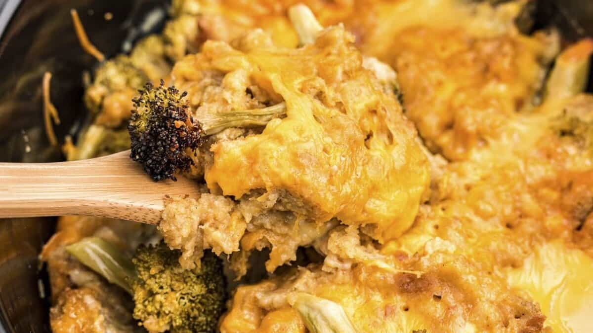 Chicken Broccoli Stuffing Casserole.