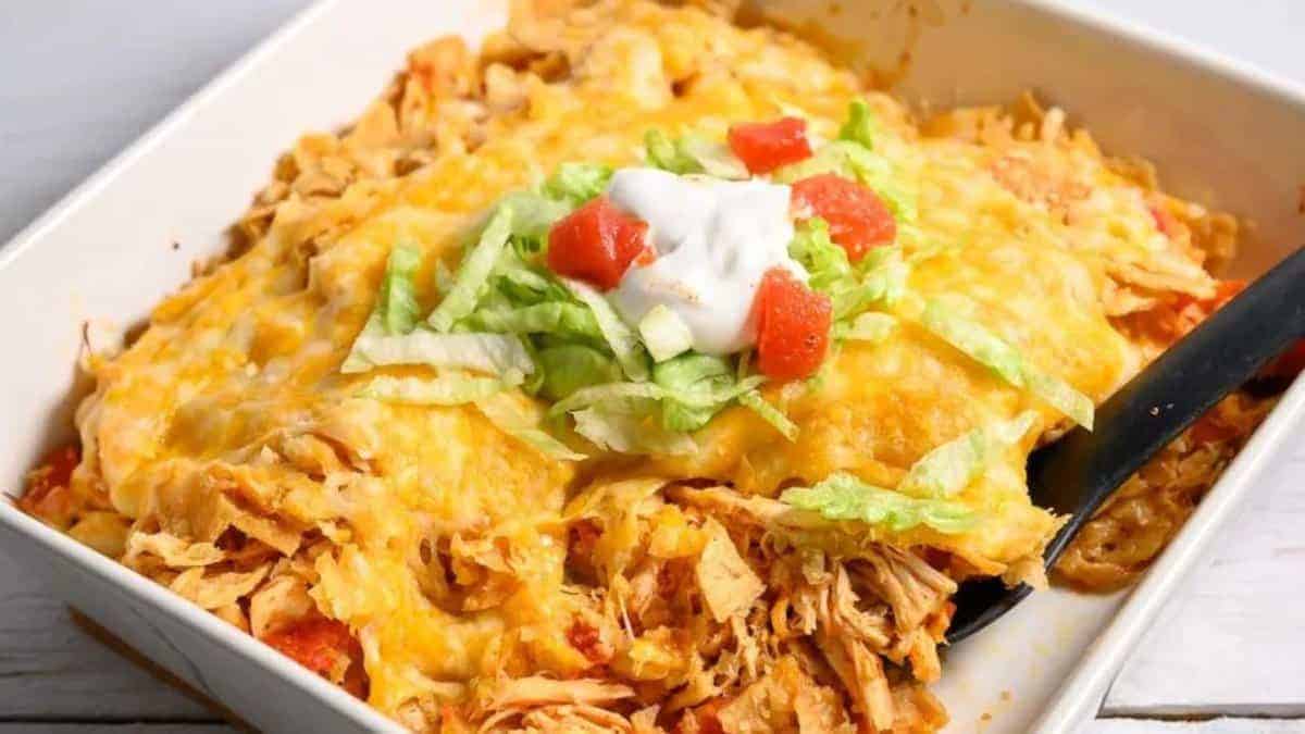 Chicken taco casserole.