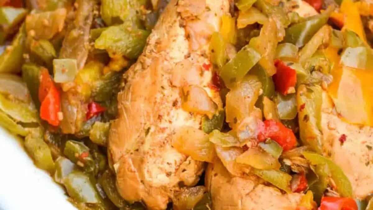 Chicken fajitas.