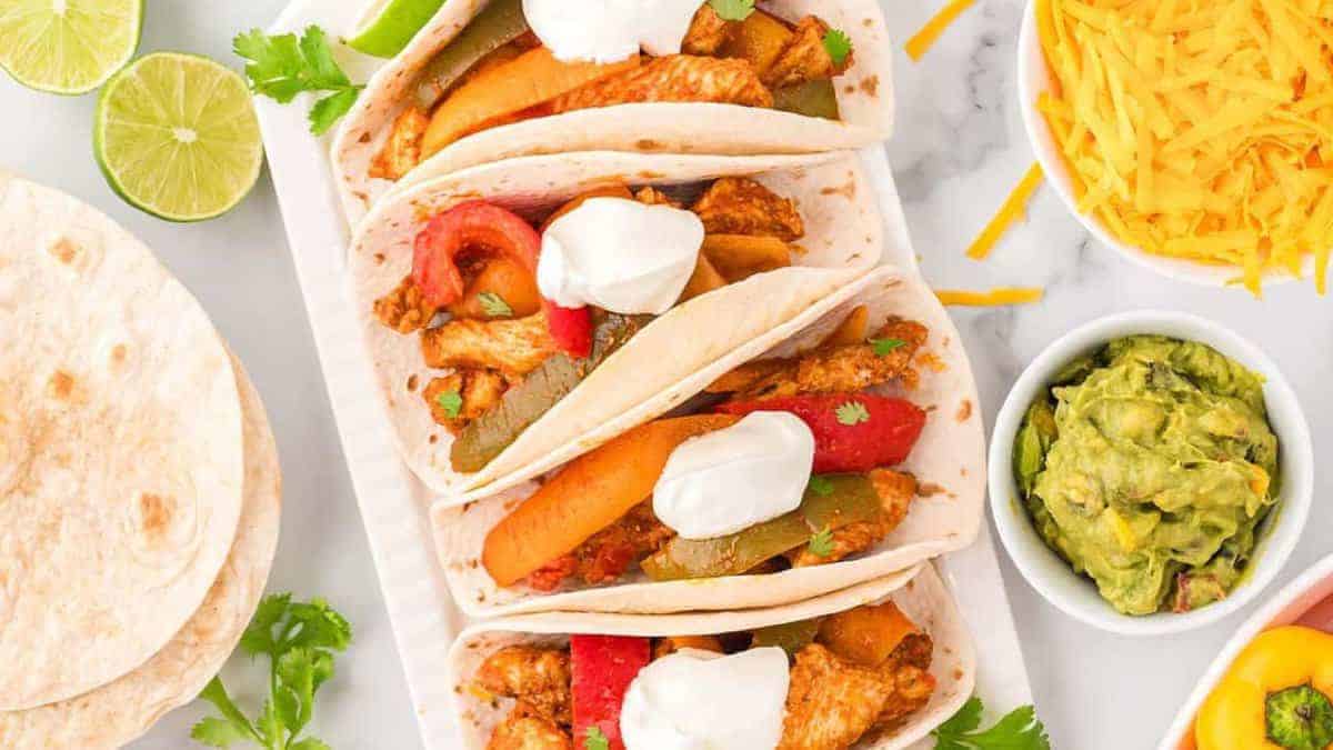 Chicken fajitas.
