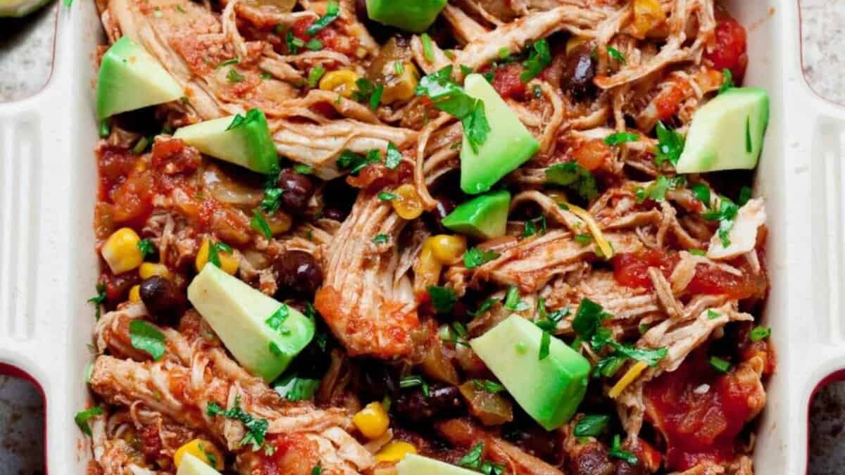 Crockpot Salsa Chicken.