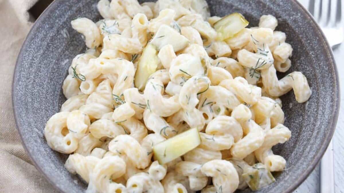 Dill Pickle Pasta Salad.