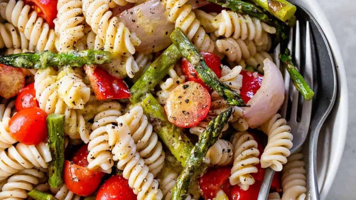 Grilled Asparagus Pasta Salad.