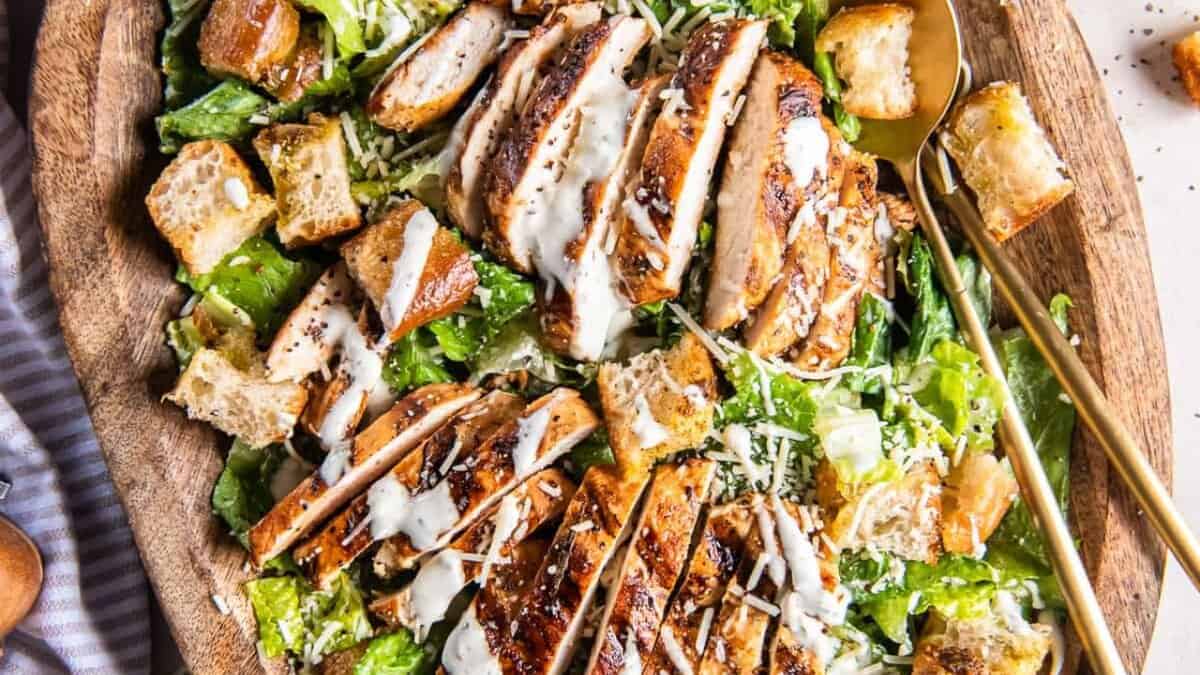 Grilled Chicken Caesar Salad.