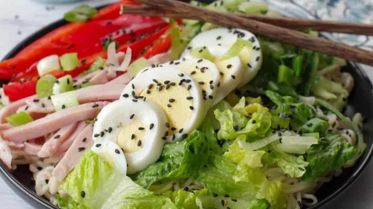 Japanese Cold Noodle Salad.