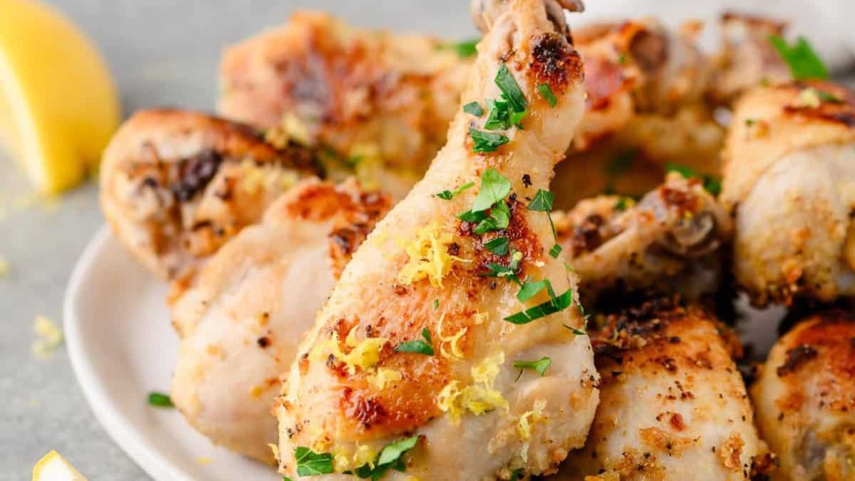Lemon Pepper Chicken Drumsticks.