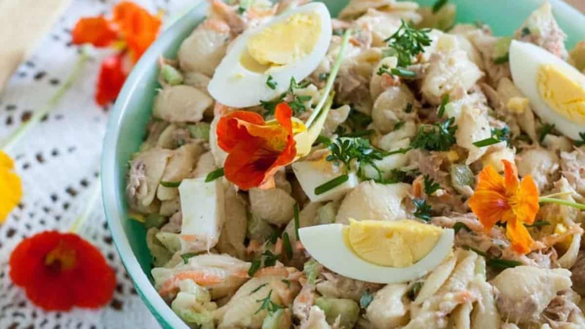 Macaroni Salad with Tuna.