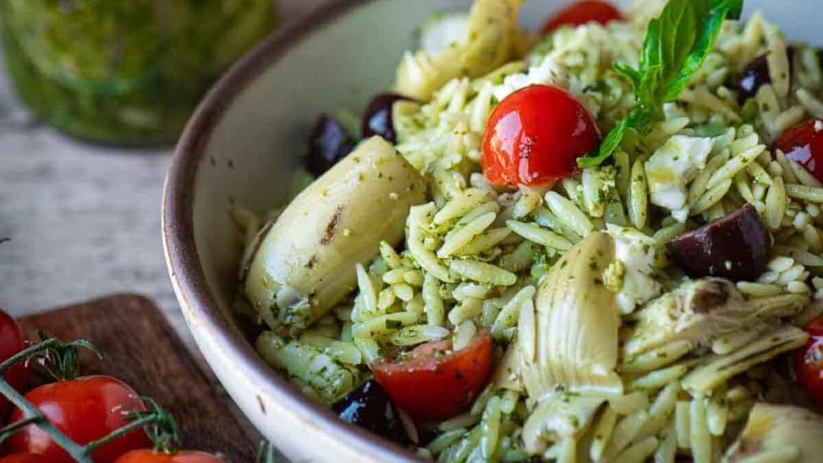 Orzo Pesto Salad.