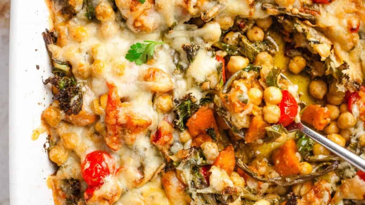 Pesto Chickpea Bake.