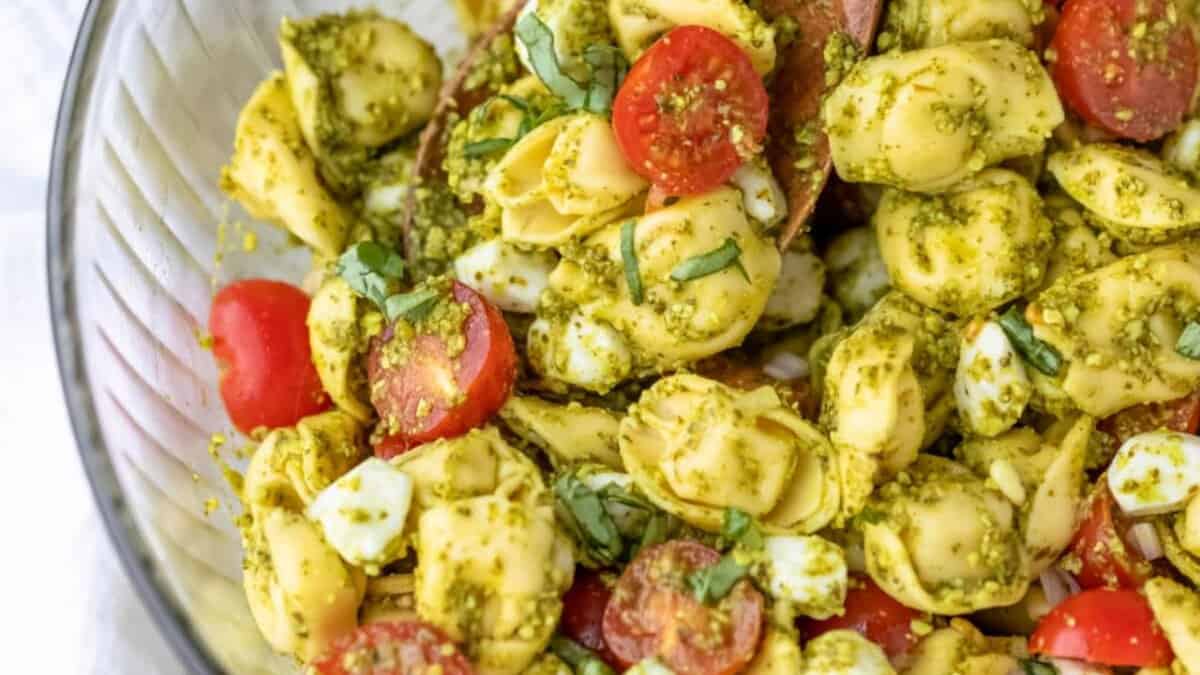 Pesto Tortellini Pasta Salad.