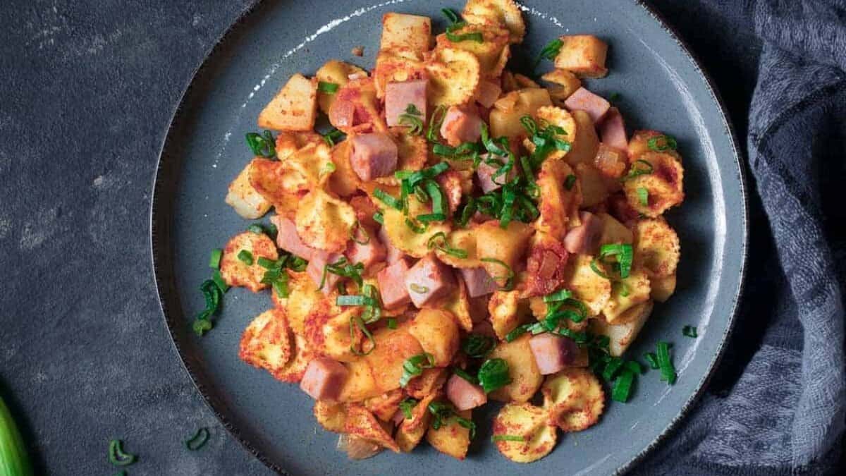 Potato Pasta with Ham.