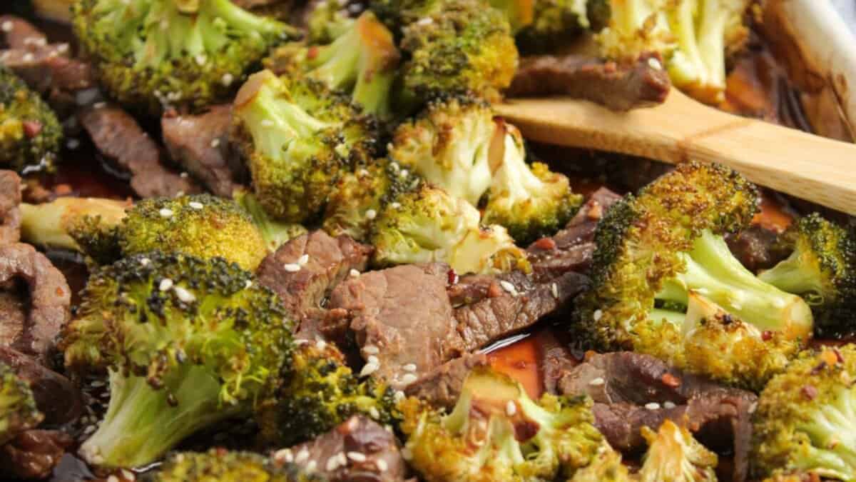 Sheet Pan Beef and Broccoli.