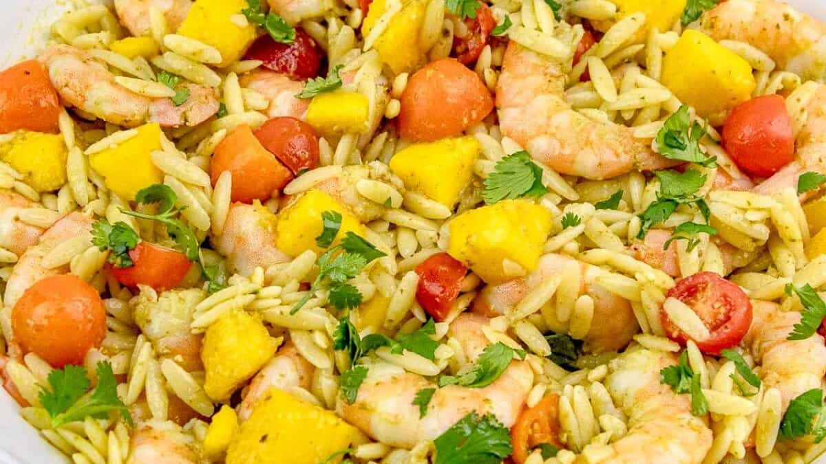 Shrimp and Mango Pasta Salad.