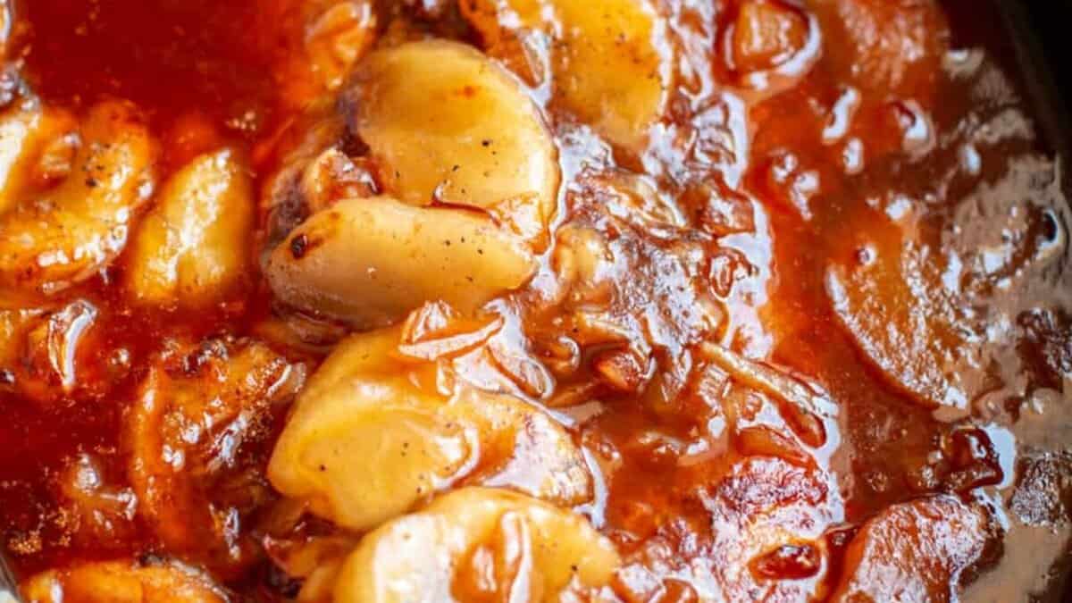 Slow Cooker Apple Barbecue Pork Loin.