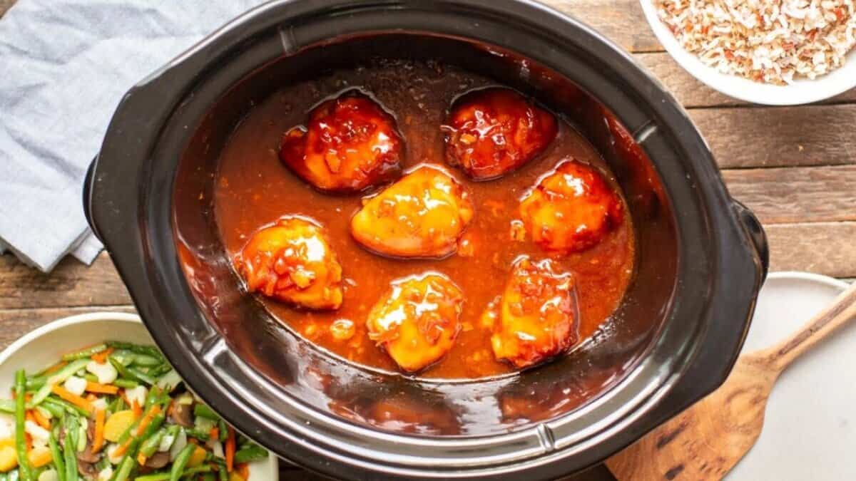 Slow Cooker Apricot Chicken.