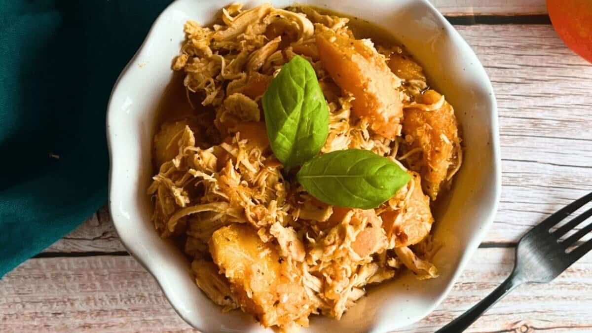 Slow Cooker Balsamic Peach Chicken.