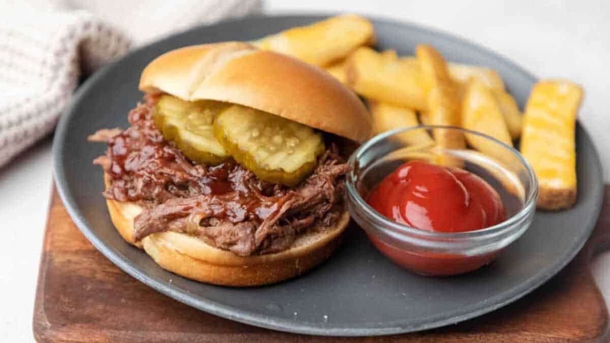 Slow Cooker Barbecue Beef.