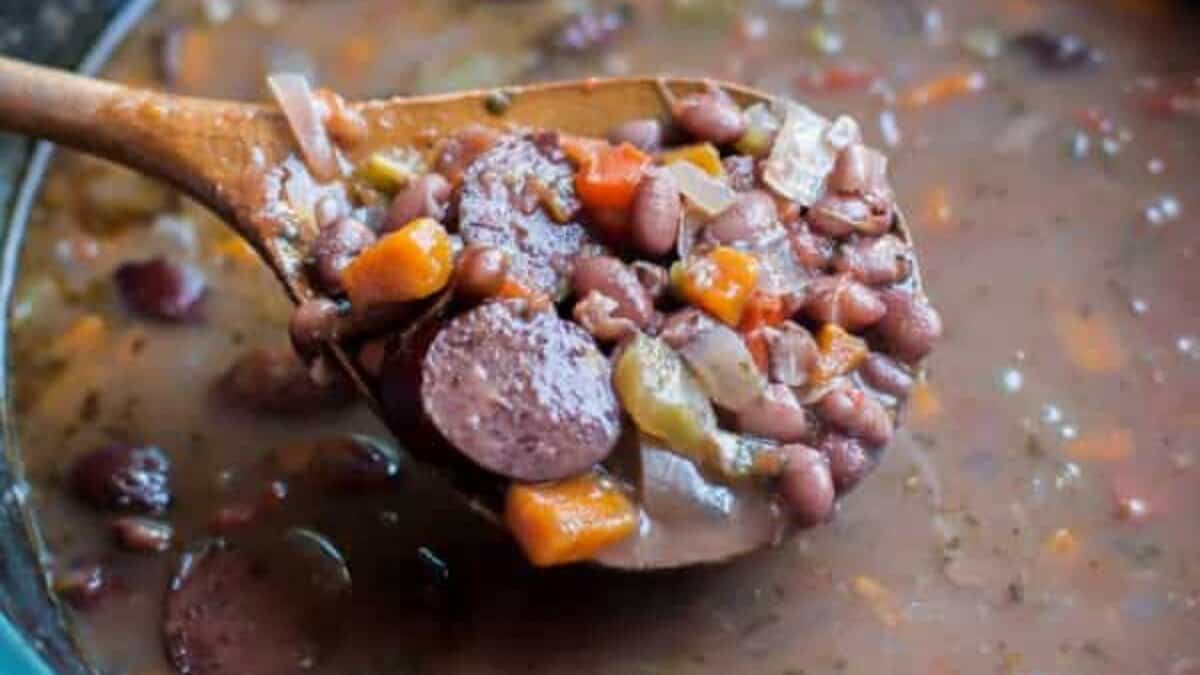 Slow Cooker Black Bean and Kielbasa Soup.