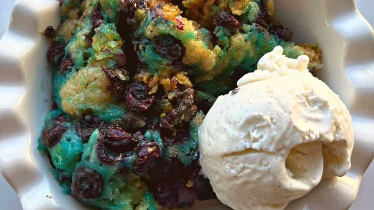 Slow Cooker Blueberry Cobbler.