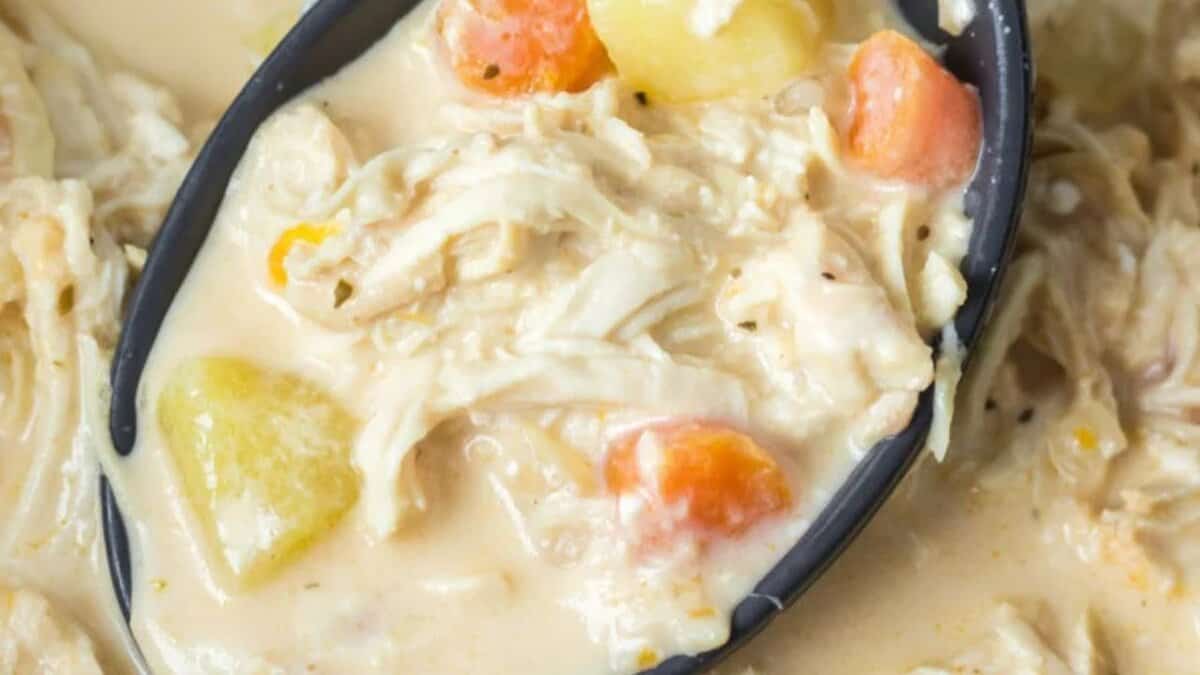 Slow Cooker Buffalo Chicken Soup.
