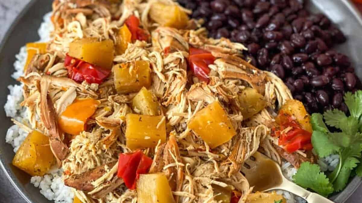 Slow Cooker Caribbean Jerk Chicken.