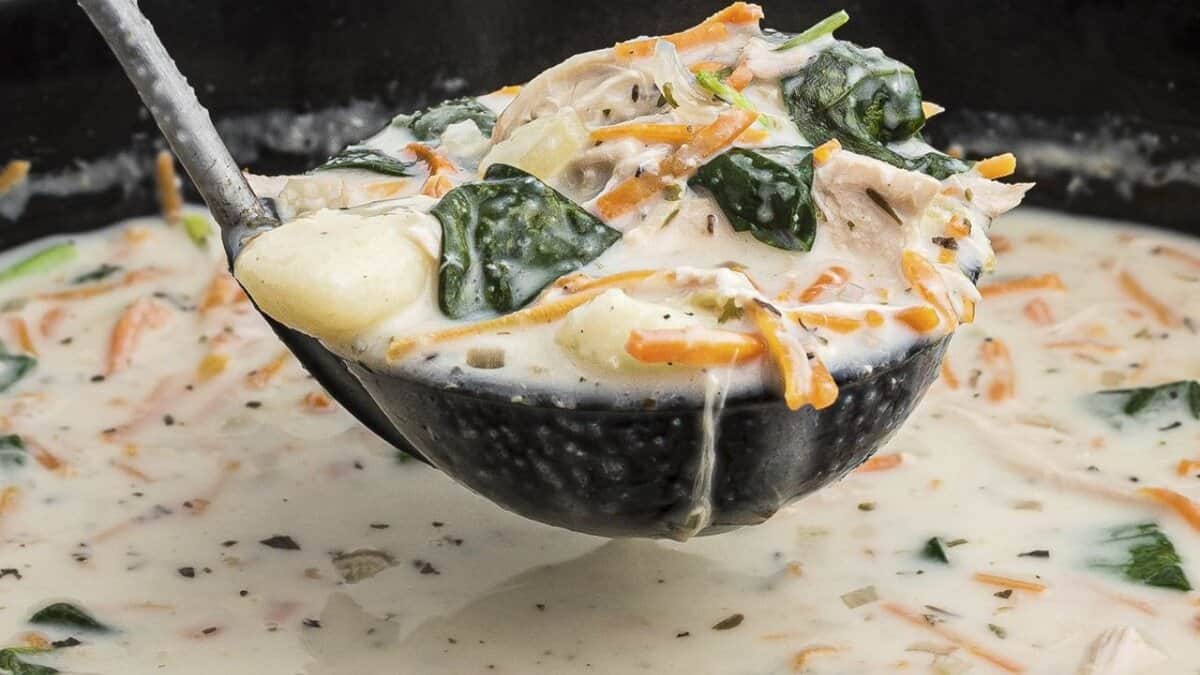 Slow Cooker Chicken Gnocchi Soup.