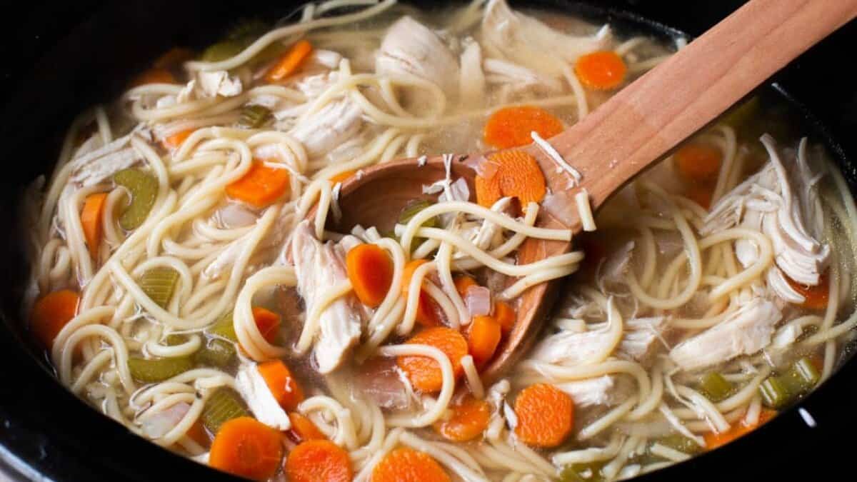 Slow Cooker Chicken Noodle Soup.