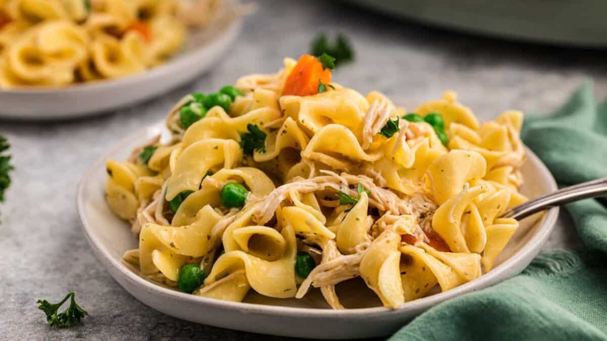 Slow Cooker Chicken and Noodles.
