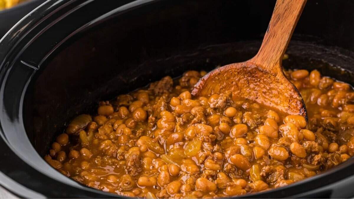 Slow Cooker Cowboy Beans.