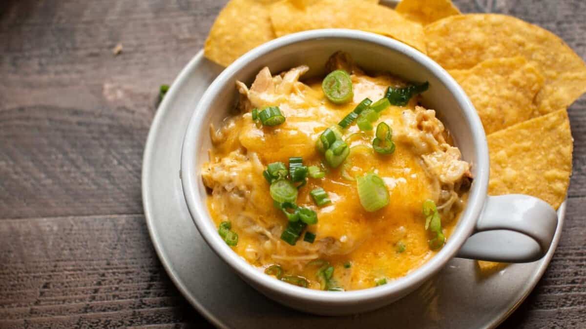 Slow Cooker Green Chile Chicken and Rice Casserole.